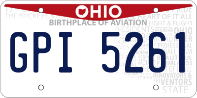 OH license plate GPI5261