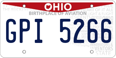 OH license plate GPI5266
