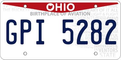 OH license plate GPI5282
