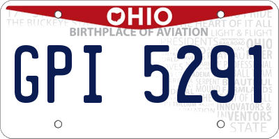 OH license plate GPI5291