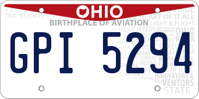 OH license plate GPI5294