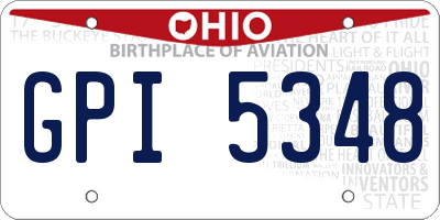 OH license plate GPI5348