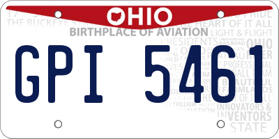 OH license plate GPI5461