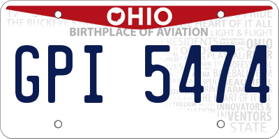 OH license plate GPI5474