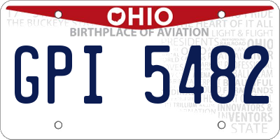 OH license plate GPI5482