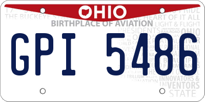 OH license plate GPI5486