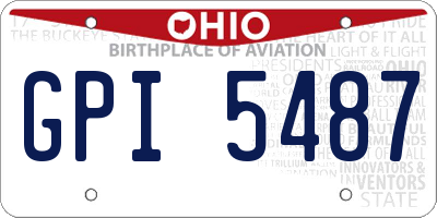 OH license plate GPI5487