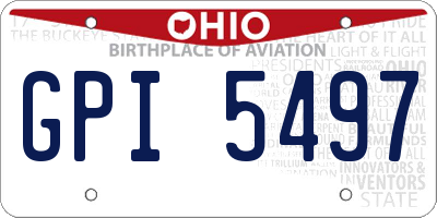 OH license plate GPI5497