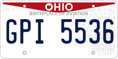 OH license plate GPI5536