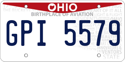 OH license plate GPI5579