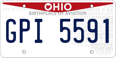 OH license plate GPI5591