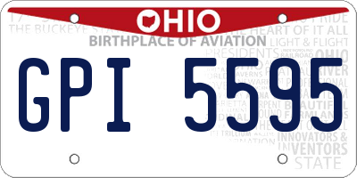 OH license plate GPI5595
