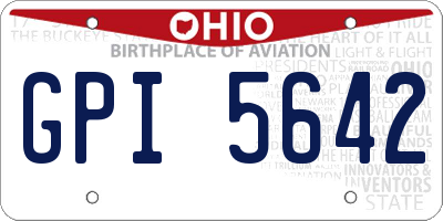 OH license plate GPI5642