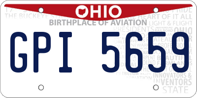 OH license plate GPI5659
