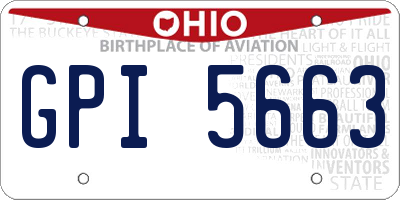 OH license plate GPI5663