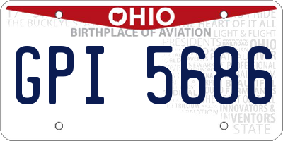 OH license plate GPI5686