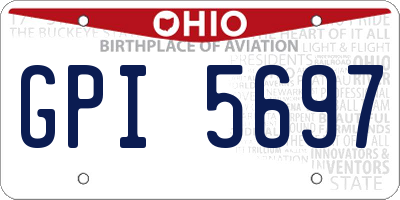 OH license plate GPI5697
