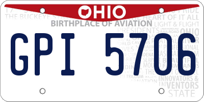 OH license plate GPI5706