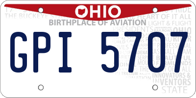 OH license plate GPI5707