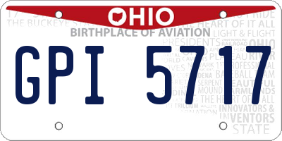 OH license plate GPI5717