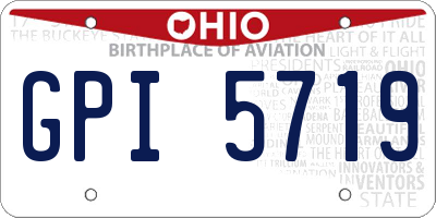 OH license plate GPI5719
