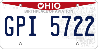 OH license plate GPI5722