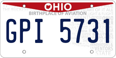 OH license plate GPI5731