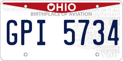 OH license plate GPI5734