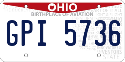 OH license plate GPI5736