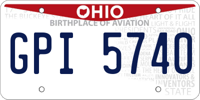 OH license plate GPI5740