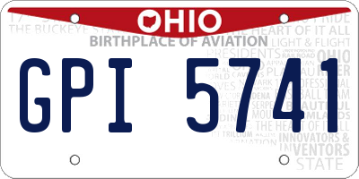 OH license plate GPI5741