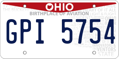 OH license plate GPI5754