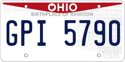 OH license plate GPI5790