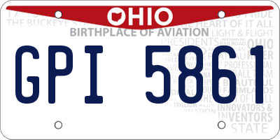 OH license plate GPI5861