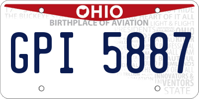 OH license plate GPI5887