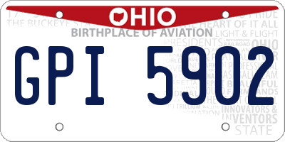 OH license plate GPI5902