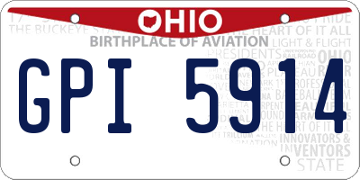OH license plate GPI5914