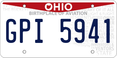 OH license plate GPI5941