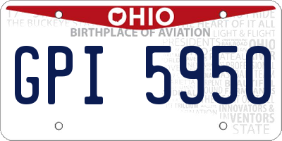 OH license plate GPI5950