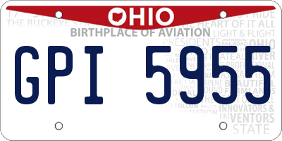 OH license plate GPI5955