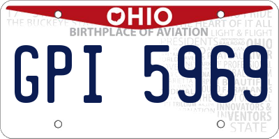 OH license plate GPI5969