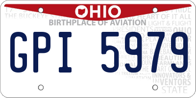 OH license plate GPI5979