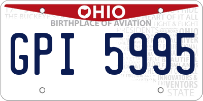 OH license plate GPI5995