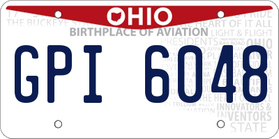 OH license plate GPI6048