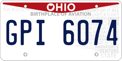 OH license plate GPI6074