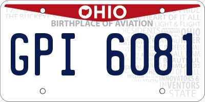 OH license plate GPI6081