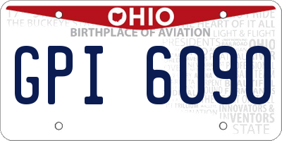 OH license plate GPI6090