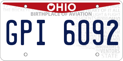 OH license plate GPI6092