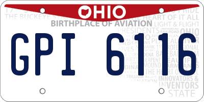 OH license plate GPI6116