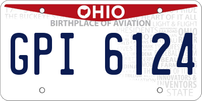 OH license plate GPI6124